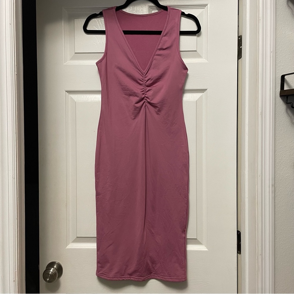NEW mauve knit sleeveless shift size M